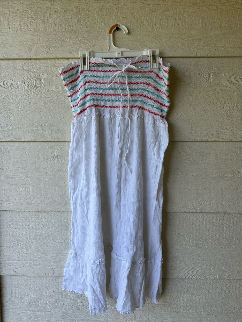 White striped beach cover up
